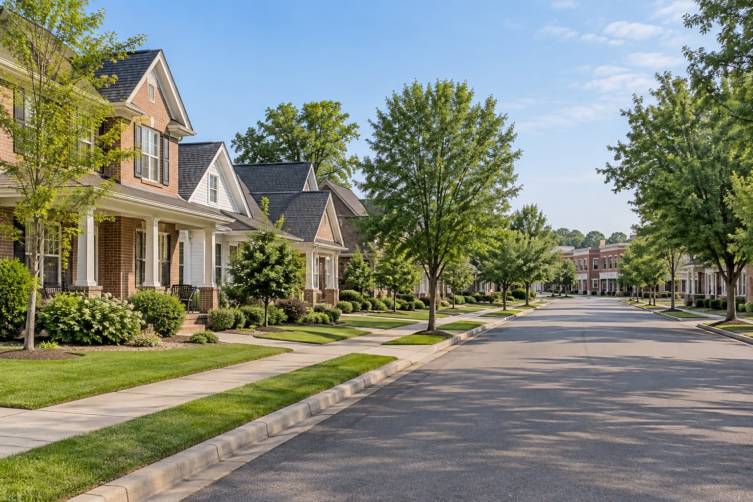 A Madison Alabama residential street, illustrative